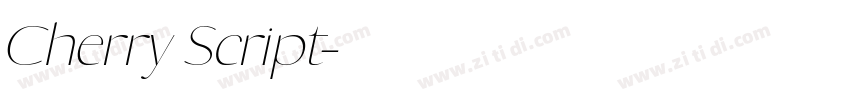 Cherry Script字体转换